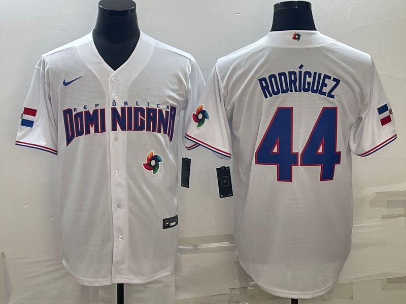 Men 2023 World Cub #44 Rodricuez White Nike MLB Jersey8->more jerseys->MLB Jersey